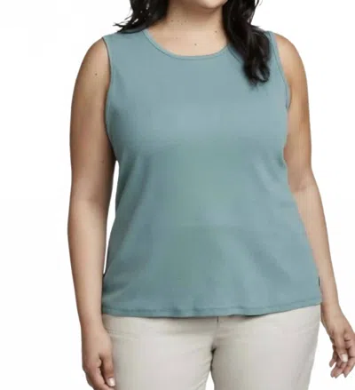 Eddie Bauer Sleeveless Solstice Peak Rib Tank Top - Plus In Dusty Jade In Multi