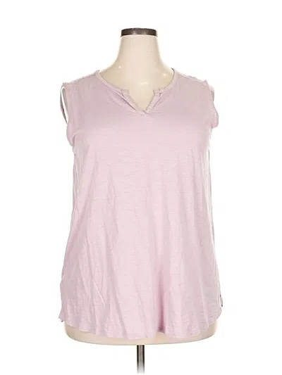 Pre-owned Eddie Bauer Sleeveless T-shirt In Pink