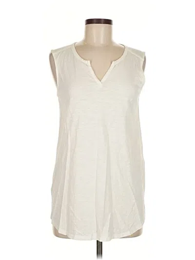Pre-owned Eddie Bauer Sleeveless T-shirt In White