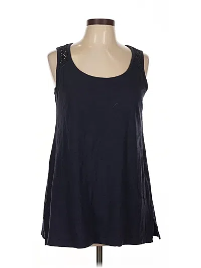 Pre-owned Eddie Bauer Sleeveless Top Black Scoop Neck Tops