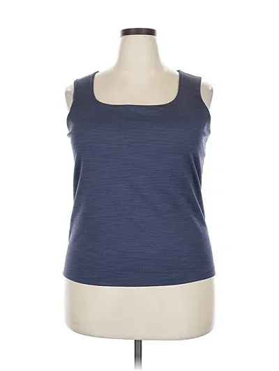 Pre-owned Eddie Bauer Sleeveless Top Blue Scoop Neck Tops