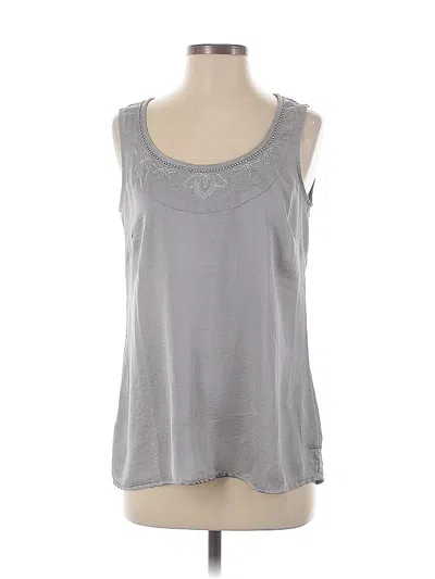 Pre-owned Eddie Bauer Sleeveless Top Gray Scoop Neck Tops
