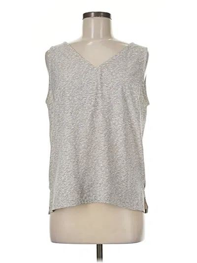 Pre-owned Eddie Bauer Sleeveless Top Gray V-neck Tops