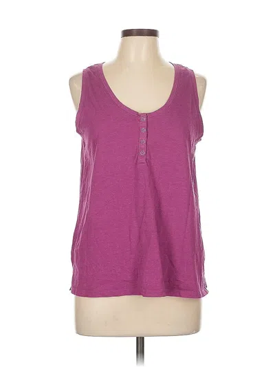 Pre-owned Eddie Bauer Sleeveless Top Purple Scoop Neck Tops