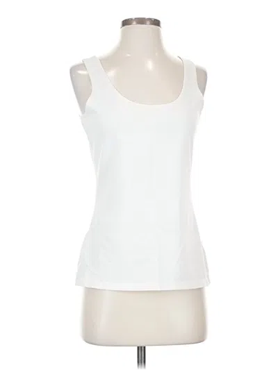 Pre-owned Eddie Bauer Sleeveless Top White Scoop Neck Tops
