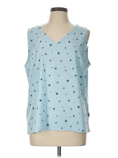 Pre-owned Eddie Bauer Sleeveless T-shirt In Blue
