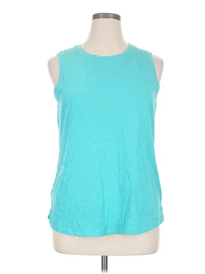 Pre-owned Eddie Bauer Sleeveless T-shirt In Teal