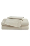 Eddie Bauer Solid 180 Thread Count Cotton Percale Sheet Set In White