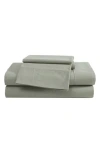Eddie Bauer Solid 180 Thread Count Cotton Percale Sheet Set In Seagrass Green