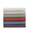 Eddie Bauer Solid Brushed 180 Thread Count Cotton Percale Sheet Sets In Orange