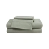 Eddie Bauer Solid Brushed Percale Cotton Sheet Set In Green