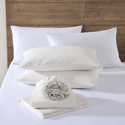 Eddie Bauer Solid Cotton Flannel Sheet Sets In Ivory