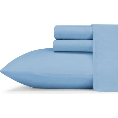 Eddie Bauer Solid Jersey Sheet Set In Blue Spruce