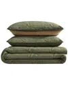 Eddie Bauer Solid Quilt Set In Green