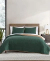 Eddie Bauer Solid Washed Microfiber Reversible Quilt Sets