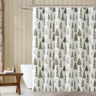 Eddie Bauer Southern Pines Green Shower Curtain In Multi
