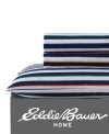 Eddie Bauer Stripes Game Microfiber Sheet Sets In Navy,white,blue