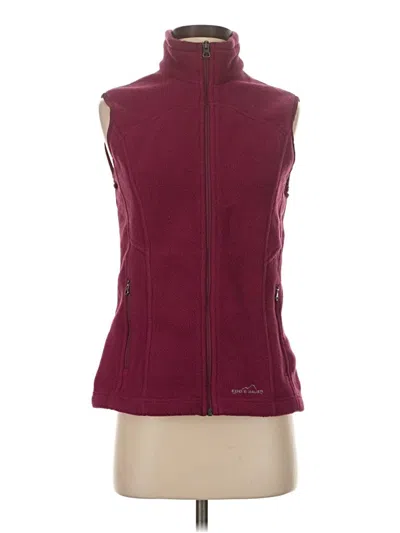 Pre-owned Eddie Bauer Sweater Vest In Burgundy
