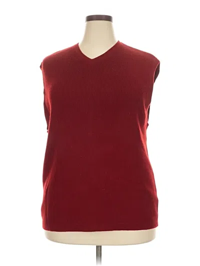 Pre-owned Eddie Bauer Sweater Vest In Burgundy