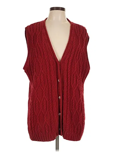Pre-owned Eddie Bauer Sweater Vest In Red