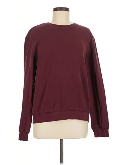 Pre-owned Eddie Bauer Sweatshirt In Burgundy
