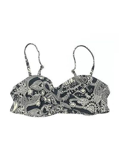 Pre-owned Eddie Bauer Swimsuit Top Gray Paisley Pattern Swimwear