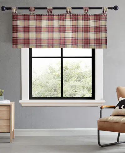 Eddie Bauer Tab Top Valance, 20"x 50" In Edgewood Plaid