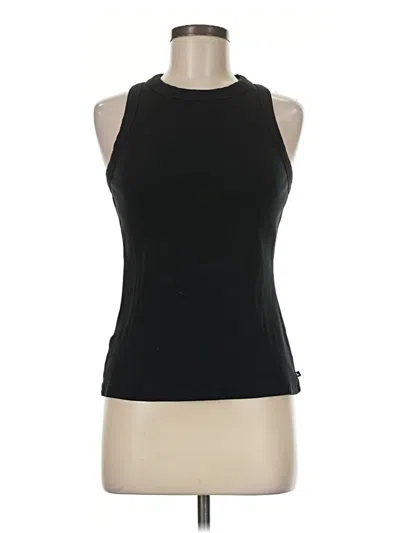 Pre-owned Eddie Bauer Tank Top Black Halter Neckline Tops