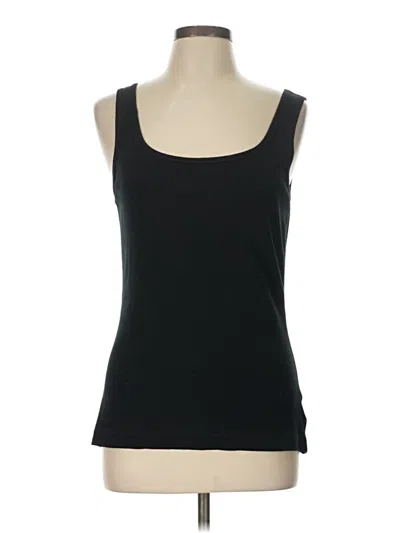 Pre-owned Eddie Bauer Tank Top Black Square Neckline Tops