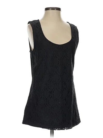 Pre-owned Eddie Bauer Tank Top Black Strapless Neckline Tops