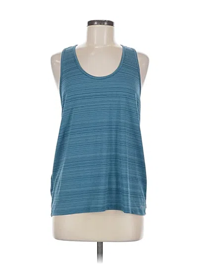 Pre-owned Eddie Bauer Tank Top Blue Halter Neckline Tops