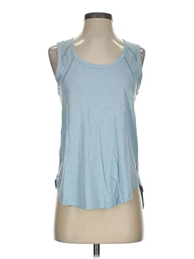 Pre-owned Eddie Bauer Tank Top Blue Halter Neckline Tops