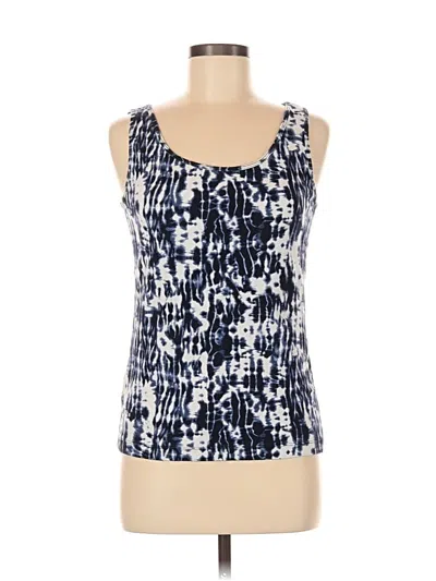 Pre-owned Eddie Bauer Tank Top Blue Square Neckline Tops