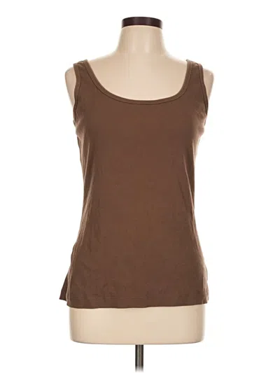 Pre-owned Eddie Bauer Tank Top Brown Strapless Neckline Tops