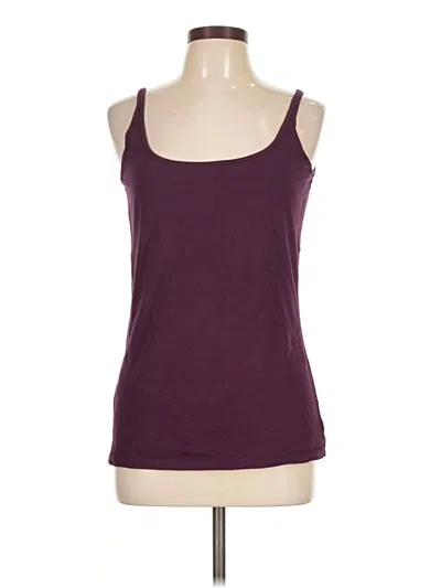 Pre-owned Eddie Bauer Tank Top Burgundy Strapless Neckline Tops