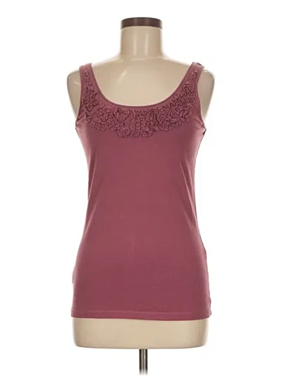 Pre-owned Eddie Bauer Tank Top Burgundy Sweetheart Neckline Tops
