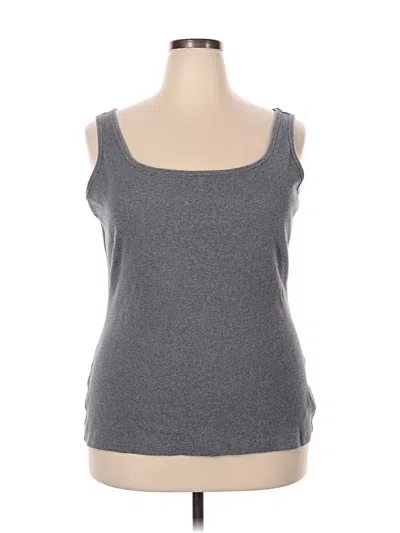 Pre-owned Eddie Bauer Tank Top Gray Scoop Neck Tops