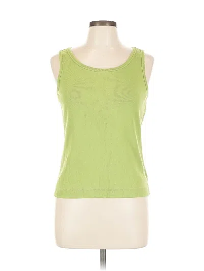 Pre-owned Eddie Bauer Tank Top Green Strapless Neckline Tops