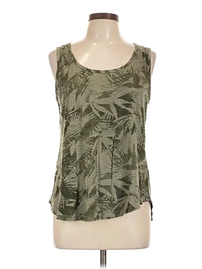 Pre-owned Eddie Bauer Tank Top Green Strapless Neckline Tops