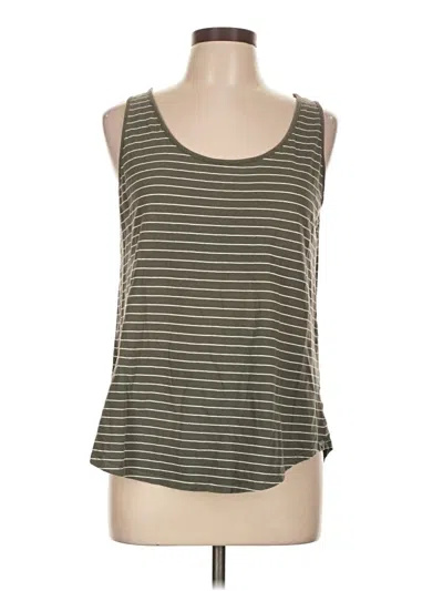 Pre-owned Eddie Bauer Tank Top Green Strapless Neckline Tops