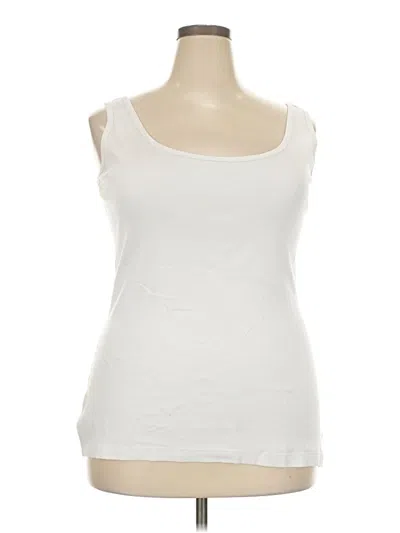 Pre-owned Eddie Bauer Tank Top Ivory Strapless Neckline Tops