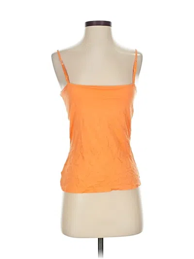 Pre-owned Eddie Bauer Tank Top Orange Strapless Neckline Tops