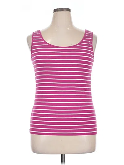 Pre-owned Eddie Bauer Tank Top Pink Sweetheart Neckline Tops