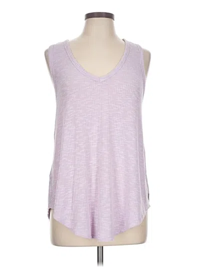 Pre-owned Eddie Bauer Tank Top Purple Plunge Neckline Tops