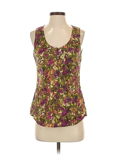 Pre-owned Eddie Bauer Tank Top Purple Strapless Neckline Tops