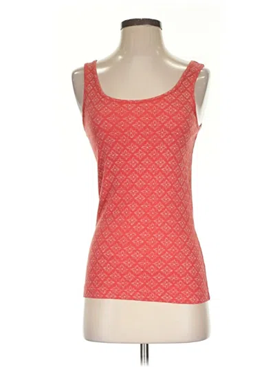 Pre-owned Eddie Bauer Tank Top Red Square Neckline Tops