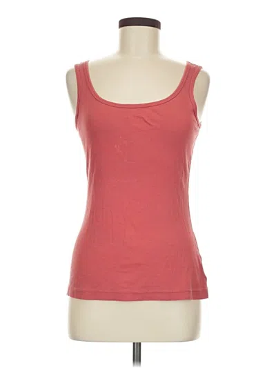 Pre-owned Eddie Bauer Tank Top Red Strapless Neckline Tops