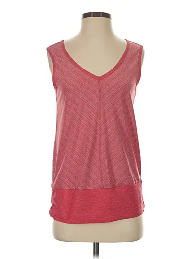 Pre-owned Eddie Bauer Tank Top Red V-neck Tops