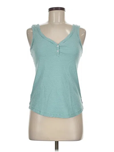 Pre-owned Eddie Bauer Tank Top Teal Halter Neckline Tops