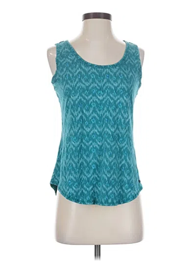 Pre-owned Eddie Bauer Tank Top Teal Halter Neckline Tops